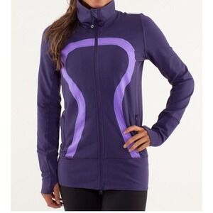 Lululemon In Stride Jacket Women's 4 Dense Purple Full Zip Running Athleisure